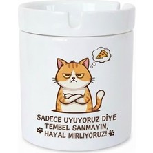 Sartre Art  Tembel Sanmayın Tasarımlı Hediyelik Kokusuz Söndür At Küllük Kül Tablası