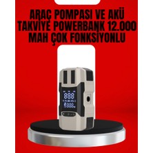Zero Land Hnrlishp Dijital Ekranlı Araç Pompası Akü Takviye Powerbank 12.000 Mah