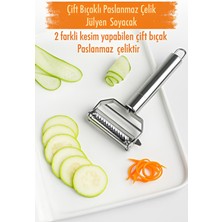 Güzelyüz Avm 2 Başlı Çok Amaçlı Jülyen Soyucu Meyve Sebze Soyacak Salatalık Kabak Havuç Elma Soyacağı Fonksiyonlu