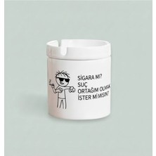 Sartre Art Suç Ortağı Tasarımlı Hediyelik Kokusuz Söndür At Küllük Kül Tablası