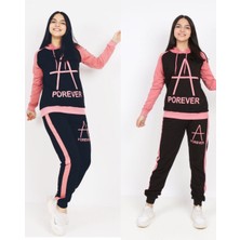 Porewer Detaylı Kapşonlu Kız Çocuk Eşofman Takımı Fırsat Ürünü Tuhfetower