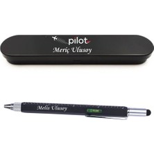 Çılgıntrend Pilotlara Özel Tasarımlı 6'sı 1 Arada Çok Fonksiyonlu Kalem Seti - Isme Özel Baskılı