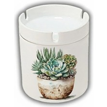 Sartre Art   Kaktüslerim Tasarımlı Hediyelik Kokusuz Söndür At Küllük Kül Tablası