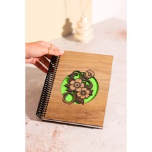 NessiWorld Doğal Ahşap Kapaklı Çizgisiz Defter – Şık ve Dayanıklı Tasarım