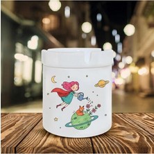 Sartre Art   Küçük Prens Little Princess Tasarımlı Hediyelik Kokusuz Söndür At Küllük Kül Tablası