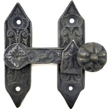 Ne Verelim Size Buğz Eco Lounge Antika Tarz Dekoratif Pirinç Kapı, Pencere Mandalı - 86X72 Mm, Oksit