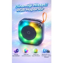 FaroxTech Rgb Işıklı Taşınabilir Bluetooth 5.3 Kablosuz Hoparlör - Yüksek Ses Kaliteli Disco Serisi