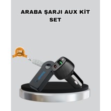 Zero Land Hnrlishp Aux Bluetooth Adaptör ve 38W Hızlı Araç Şarj  Seti