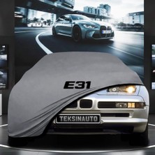 ULTRASHOP Bmw 8 Serisi E31 (1990-1999) Kumaş Oto Branda Araç Brandası Gri Renk Kumaş Penye Araba Brandası Pratik Araç Örtüsü