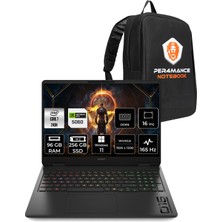 Hp Omen 16 Intel Core 7 240H 96GB 256GB SSD RTX5060/8GB 16" Fhd+ 165Hz W11P Taşınabilir Bilgisayar & Per4 Çanta BQ1Z0EAPN469