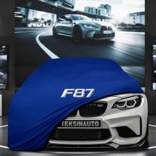 ULTRASHOP Bmw M2 F87 (2014-2021) Kumaş Oto Branda Araç Brandası Mavi Renk Kumaş Penye Araba Brandası Pratik Araç Örtüsü
