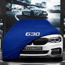 ULTRASHOP Bmw 5 Serisi G30 (2016-) Kumaş Oto Branda Araç Brandası Mavi Renk Kumaş Penye Araba Brandası Pratik Araç Örtüsü