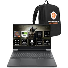 Hp Victus 15 Amd Ryzen Aı 5 340 16GB 4tb+4tb SSD RTX5050/8GB 15.6" Fhd 144Hz W11P Taşınabilir Bilgisayar & Per4 Çanta CA8E7EAPN432