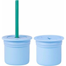 GRAYLINE Line Ham+Hüp Pipetli Silikon Bardak Seti Mineral Blue / Aqua Green 99856641