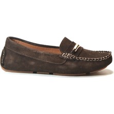 Beety 129.508 Hakiki Deri Kahverengi Rok Kadın Loafer Babet