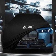 ULTRASHOP Bmw Ix (2021-) Kumaş Oto Branda Araç Brandası Siyah Renk Kumaş Penye Araba Brandası Pratik Araç Örtüsü