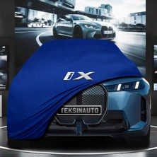 ULTRASHOP Bmw Ix (2021-) Kumaş Oto Branda Araç Brandası Mavi Renk Kumaş Penye Araba Brandası Pratik Araç Örtüsü