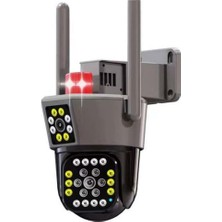 Lims Store Okam O-Kam 6015 6mp Dual Lens Wıfı Ptz 3.5 "dual Screen Image, 15PCS Leds Dual Light