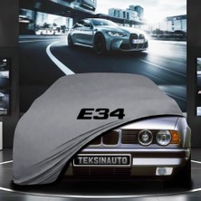 ULTRASHOP Bmw 5 Serisi E34 (1988-1996) Kumaş Oto Branda Araç Brandası Gri Renk Kumaş Penye Araba Brandası Pratik Araç Örtüsü