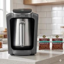 Karaca Hatır Neo Inox Çelik Cezveli Türk Kahve Makinesi - Taşma Emniyetli ve Sesli Uyarılı