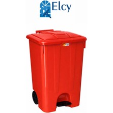 Elcy 85 Lt Pedallı Atık Kovası Kırmızı