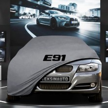 ULTRASHOP Bmw 3 Serisi E91 (2005-2010) Kumaş Oto Branda Araç Brandası Gri Renk Kumaş Penye Araba Brandası Pratik Araç Örtüsü