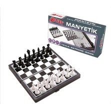 NK Spor Tavla - Satranç Takımı - 3'ü 1 Arada Manyetik Oyun Seti-Satranç, Dama ve Tavla Bir Arada Katlanabilir Taşınabilir Set-Game - Oyun - Backgammon - Chess - Strateji - Eğlence - İkili Oyunlar