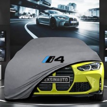ULTRASHOP Bmw I4 Coupe (2021-) Kumaş Oto Branda Araç Brandası Gri Renk Kumaş Penye Araba Brandası Pratik Araç Örtüsü