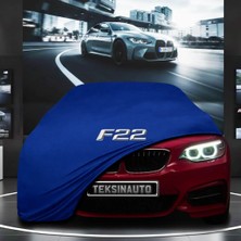 ULTRASHOP Bmw 2 Serisi F22 (2014-2021) Kumaş Oto Branda Araç Brandası Mavi Renk Kumaş Penye Araba Brandası Pratik Araç Örtüsü