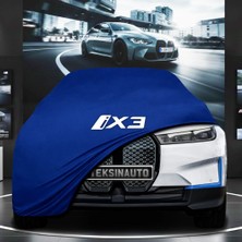 ULTRASHOP Bmw Ix3 G08 Suv (2020-2021) Kumaş Oto Branda Araç Brandası Mavi Renk Kumaş Penye Araba Brandası Pratik Araç Örtüsü