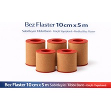 Epilons Bez Flaster 10 cm x 5 M Sabitleyici Tıbbi Bant Kahverengi Bez Flaster Güçlü Yapışkanlı 5 Adet