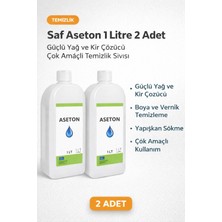Epilons Saf Aseton 1 Litre 2 Adet Güçlü ve Kir Çözücü Çok Amaçlı Temizlik Sıvısı