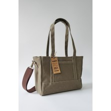 Old Cotton Mumlu Kanvas Tote Omuz Çantası ve El Çantası (Ayarlanabilir Ek Askı) Dina