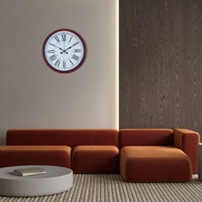 Epilons Kırmızı 36 cm Duvar Saati