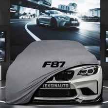 ULTRASHOP Bmw M2 F87 (2014-2021) Kumaş Oto Branda Araç Brandası Gri Renk Kumaş Penye Araba Brandası Pratik Araç Örtüsü