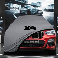 ULTRASHOP Bmw X4 G02 (2018-) Kumaş Oto Branda Araç Brandası Gri Renk Kumaş Penye Araba Brandası Pratik Araç Örtüsü