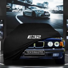 ULTRASHOP Bmw 7 Serisi E32 (1986-1994) Kumaş Oto Branda Araç Brandası Siyah Renk Kumaş Penye Araba Brandası Pratik Araç Örtüsü