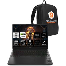 Hp Omen 16 Intel Core 7 240H 96GB 4tb SSD RTX5060/8GB 16" Fhd+ 165Hz W11P Taşınabilir Bilgisayar & Per4 Çanta BQ1Z0EAPN473