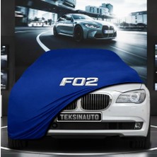 ULTRASHOP Bmw 7 Serisi F02 F04 Long (2008-2015) Kumaş Oto Branda Araç Brandası Mavi Renk Kumaş Penye Araba Brandası Pratik Araç Örtüsü