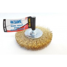 Aesco Hawk HA10131 Pimli Sarı Tel Daire Fırça 60X8 mm