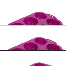 Pazarcan 6 Bölmeli Silikon Muffin Kek Kalıbı