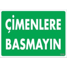 Aesco Çimlere Basmayın Uyarı Levhası 25X35 KOD:1210