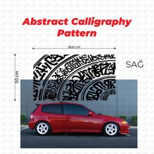Abstract Callıgraphy Pattern Sağ Stıcker - Otomobil Uyumlu