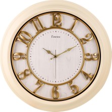 Storemax Filizorasell Emores 46 cm Akar Saniye Sessiz Mekanizma Dekoratif Duvar Saati