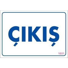 Aesco Çıkş Uyarı Levhası 17,5X25 KOD:1651
