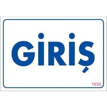 Aesco Giriş Uyarı Levhası 17,5X25 KOD:1650