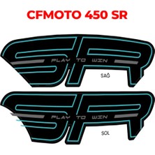 Cfmoto 450 Sr Orjınal Grenaj Stıcker Gri-Turkuaz