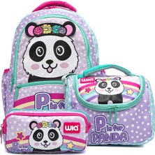 Benitto Kids Wia Crowned Panda Kız Çocuk 3'lü Okul Seti
