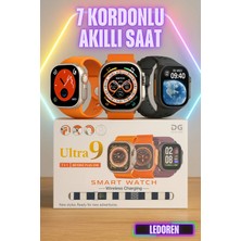 L'edoren Watch Ultra 7 Kordonlu Koruma Kılıfı 49MM Watch 9 Ultra Akıllı Saat Hediye Paketi