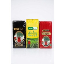 Bey Çay Beyçay 3'lü 500GR Hasat Paketi (Export 500GR,TUĞRA 500GR, Karadeniz Rize 500GR)